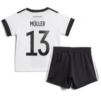 Fotbalové Dres Německo Thomas Muller #13 Dětské Domácí MS 2022 Krátký Rukáv (+ trenýrky)